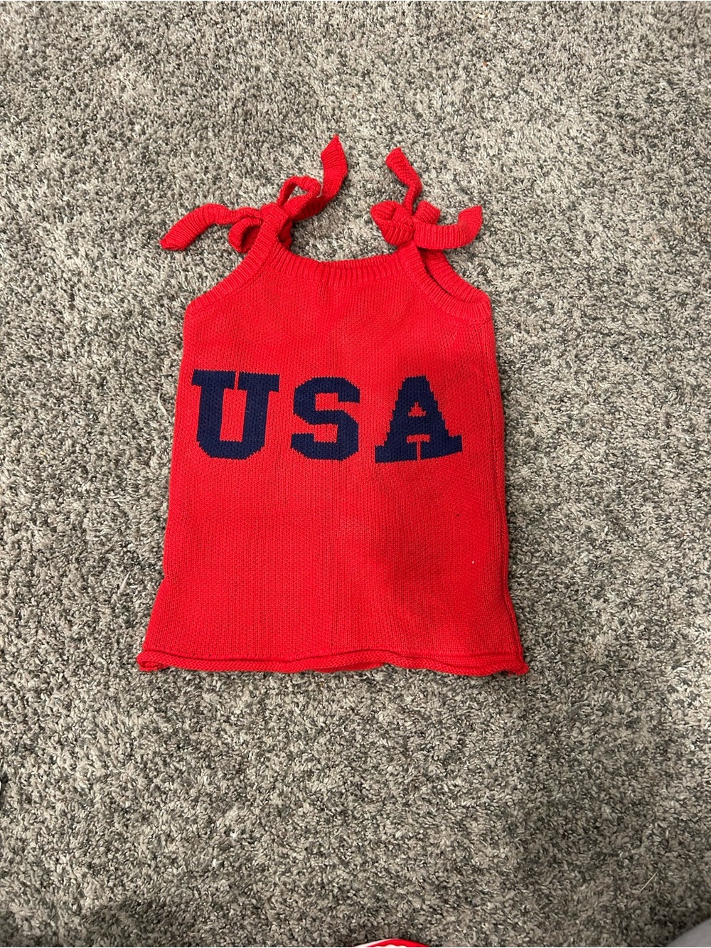 USA Patriotic Knit Tank Top | Toddler Girl 2T | 4th of July